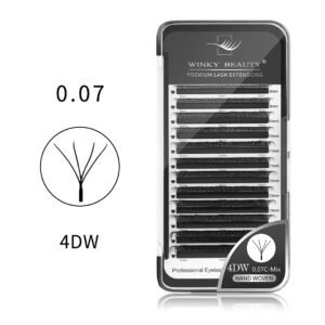 0.07mm 4D W Shape Eyelash Extension