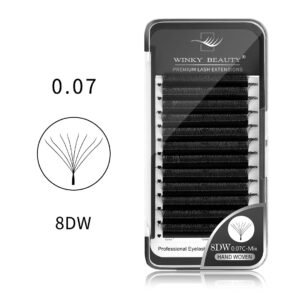 0.07mm 8D W Shape Eyelash Extension