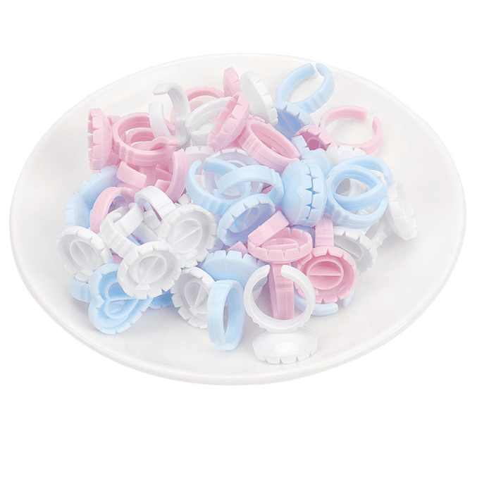 100 Pcs Smart Glue Ring Holder Blooming Shaped Glue Cup - Image 4