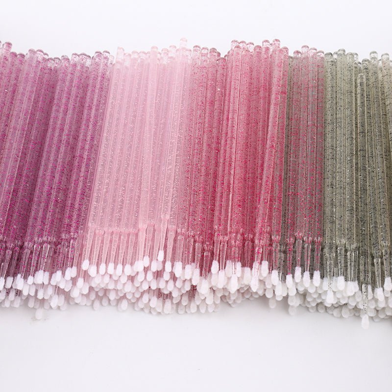 100pcs Crystal Handle Micro Brushes for Eyelash Extension - Image 2