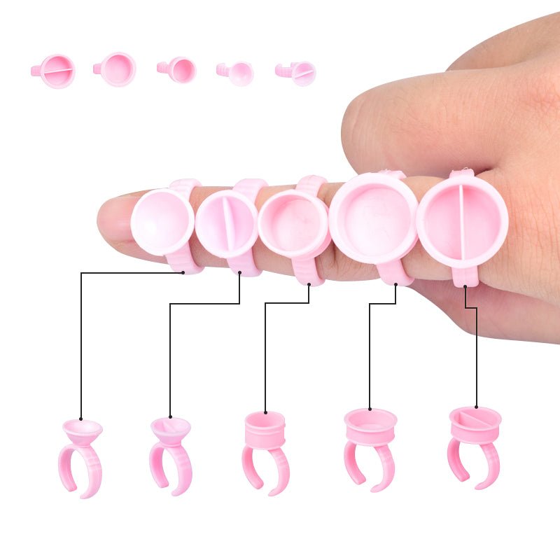 100pcs/bag Glue Ring Holder for Eyelash Extensions - Image 2