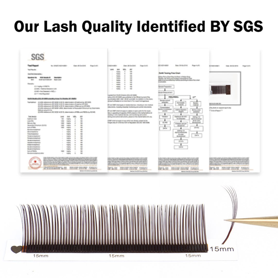 Brown 5D Flower Wispy Spikes Individual False Eyelashes - Image 3