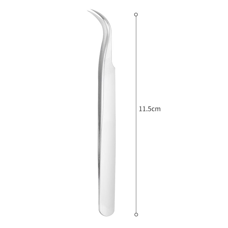 Tweezers丨Matte Silver Butterfly Volume Tweezers-Curved type tweezers - Image 3
