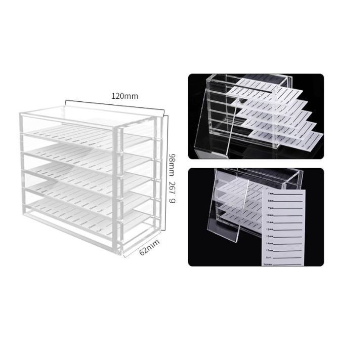 5 Layers Acrylic Eyelash Storage Box - Image 2