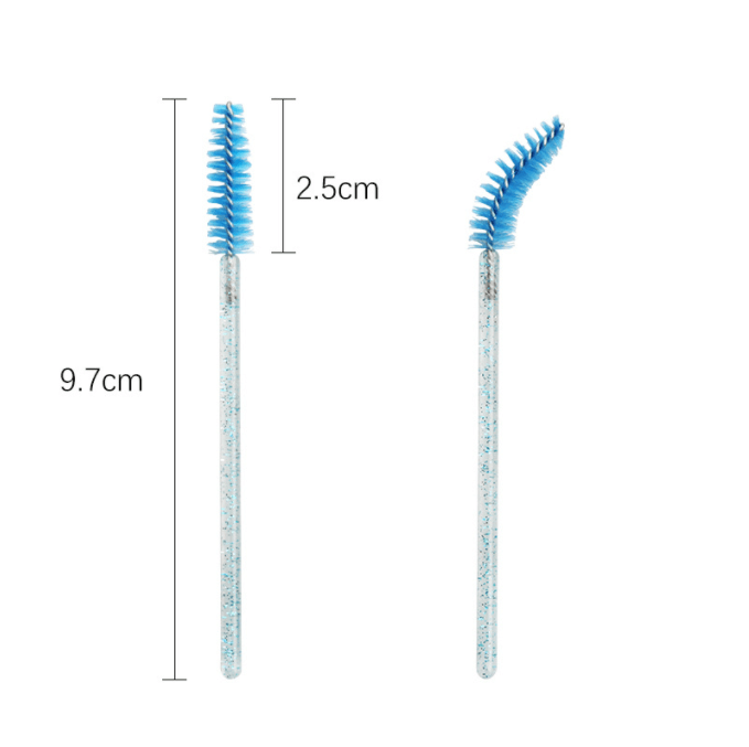 50pcs/lot Crystal Handle Eyelash Brushes - Image 3