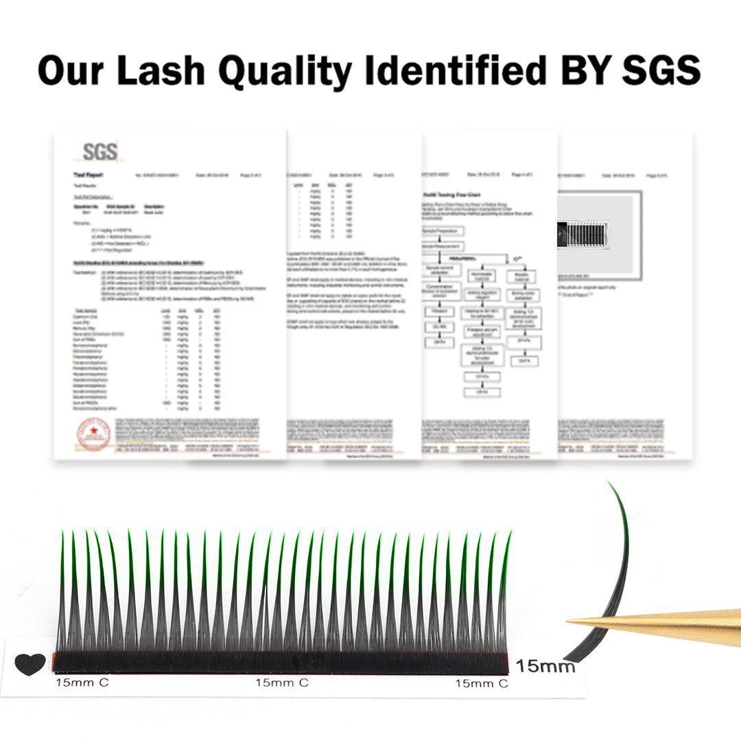 Wet Wispy Spikes Individual False Eyelashes-Ombre Black Green - Image 4