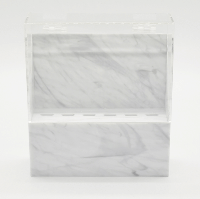 6-Hole Marbling Tweezer Display Stand Has a Dust Cover - Image 4