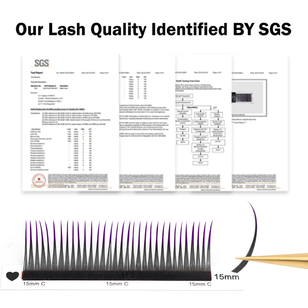 Wet Wispy Spikes Individual False Eyelashes-Ombre Black Purple - Image 4