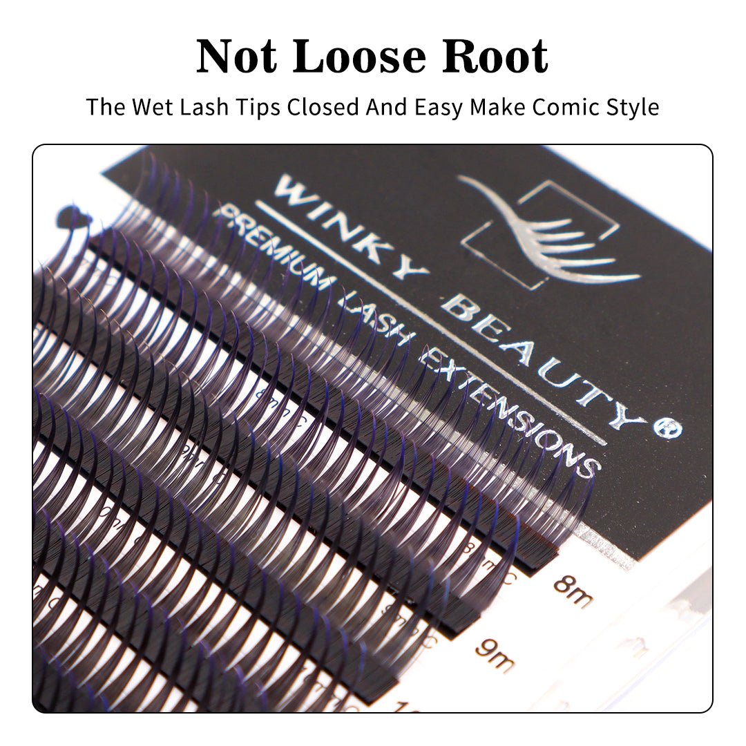 Wet Wispy Spikes Individual False Eyelashes-Ombre Black Purple - Image 2
