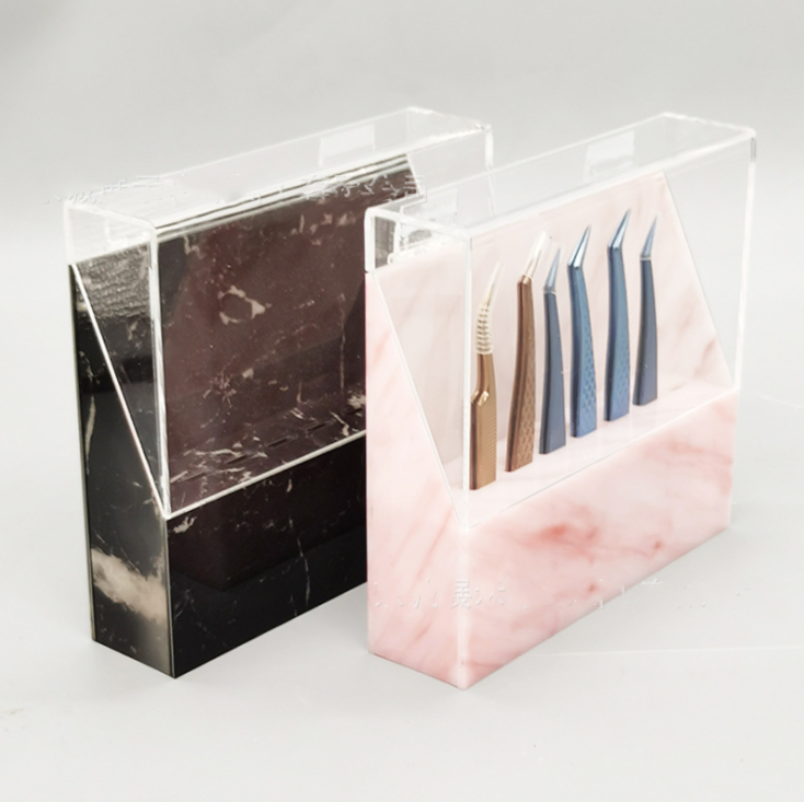8-Hole Marbling Tweezer Display Stand Has a Dust Cover - Image 3