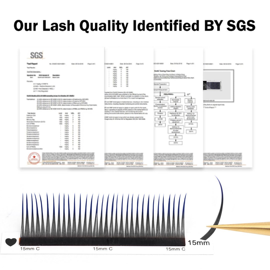 Wet Wispy Spikes Individual False Eyelashes-Ombre Black Blue - Image 4