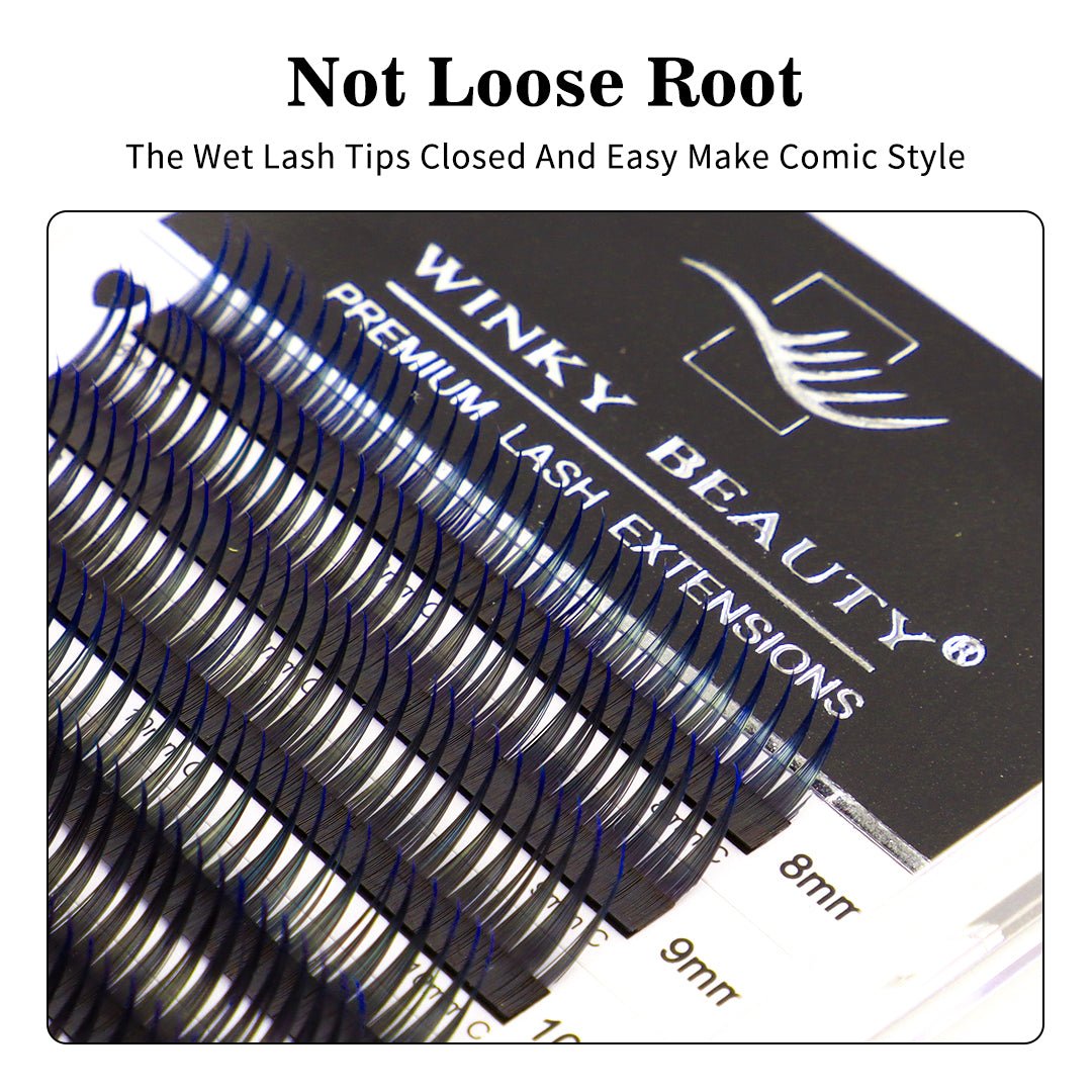 Wet Wispy Spikes Individual False Eyelashes-Ombre Black Blue - Image 2