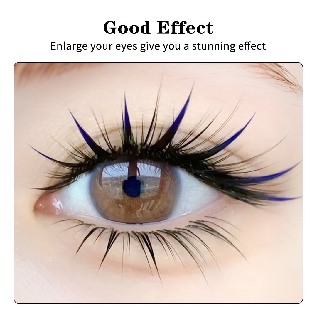 Wet Wispy Spikes Individual False Eyelashes-Ombre Black Blue - Image 3