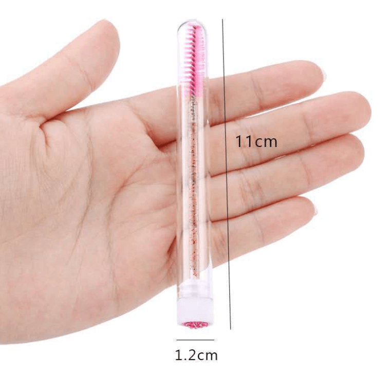 Crystal Handle Eyelash Brushes Separate Tube Design Charming Diamond Bottom - Image 3