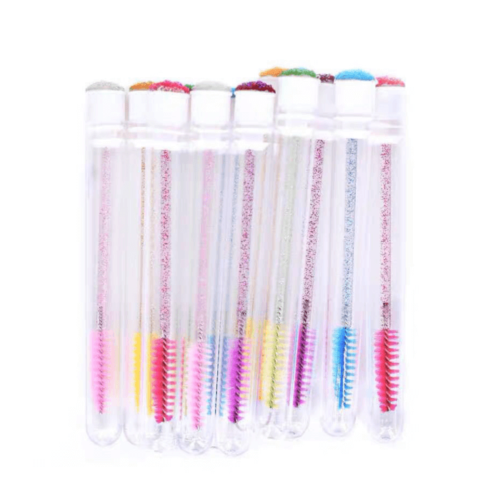 Crystal Handle Eyelash Brushes Separate Tube Design Charming Diamond Bottom - Image 2