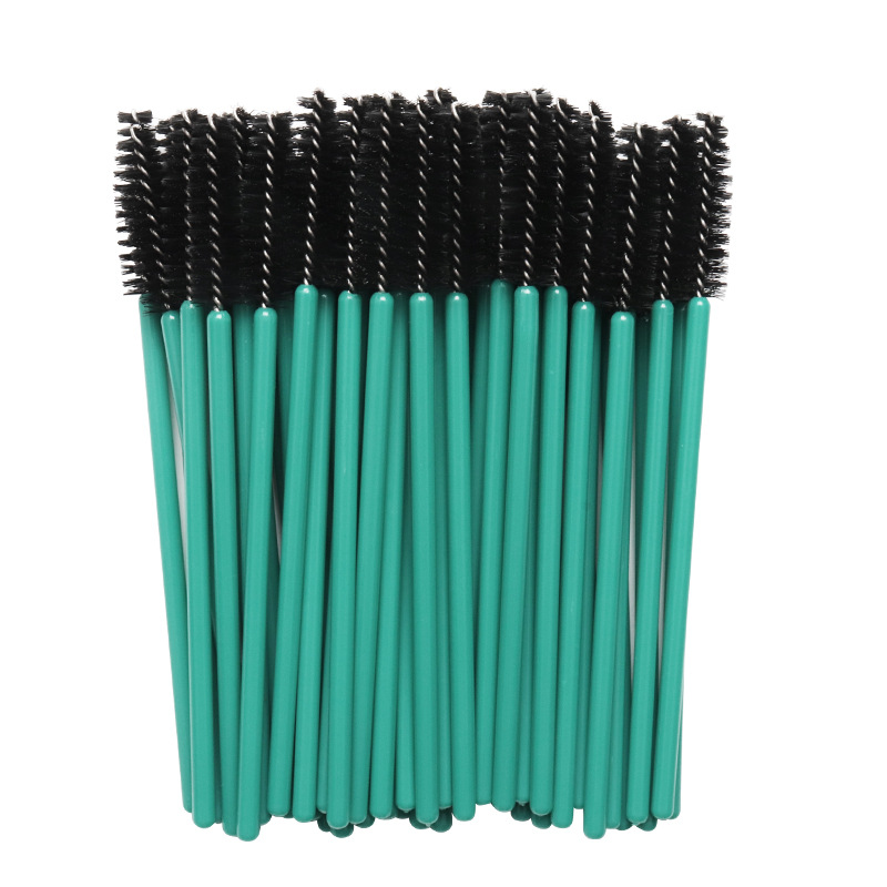 Green Handle Eyelash Brushes 50pcs/lot - Image 2