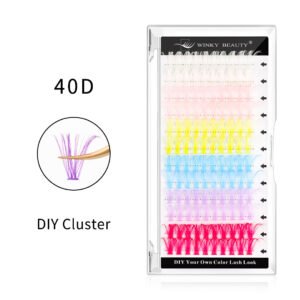 120pcs DIY Cluster - 40D Light Color Lash