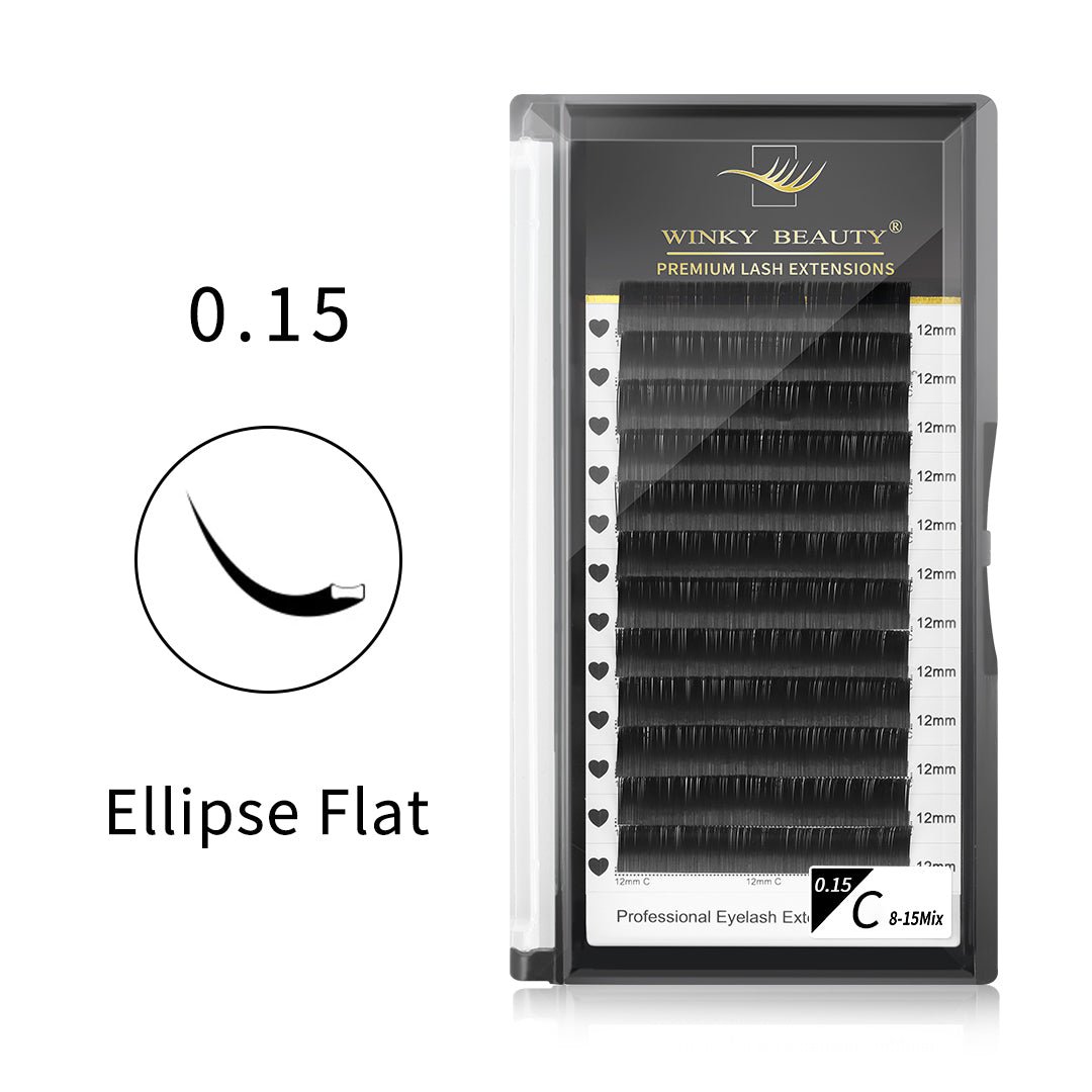 0.15mm Winky Beauty Ellipse Flat Lashes