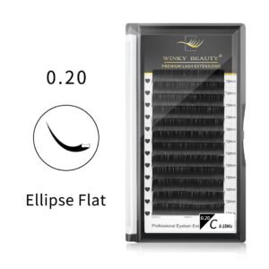 0.20mm Winky Beauty Ellipse Flat Lashes